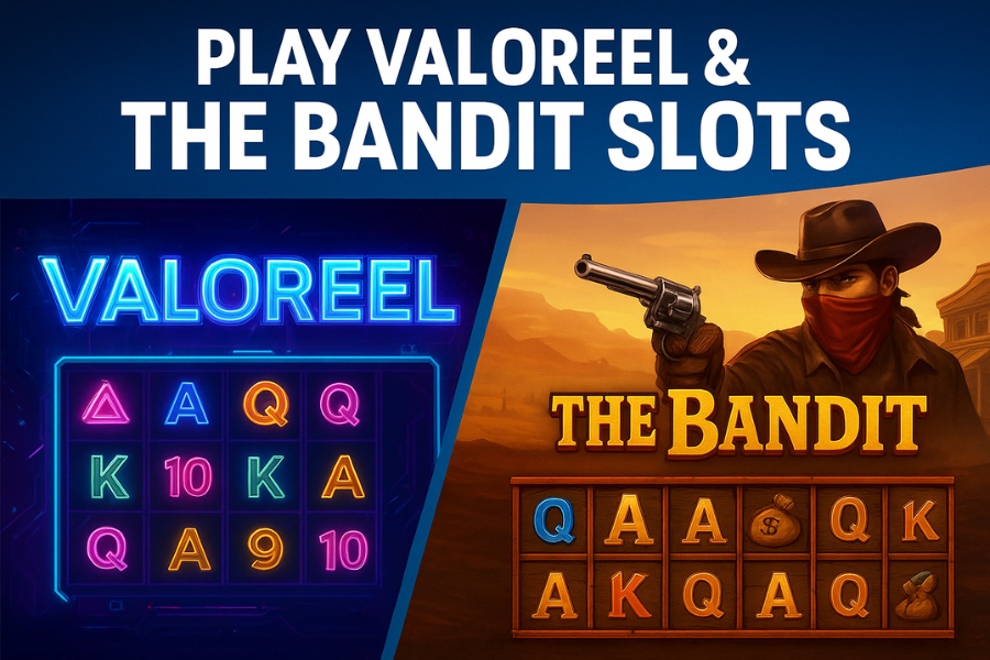 the bandit and the valoreel slots on stake.com
